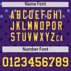 Purple Gold-White Raglan Sleeve Star Print Baseball Jersey 4