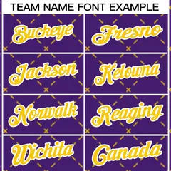 Purple Gold-White Rhombus Authentic Baseball Jersey 3