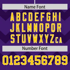Purple Gold-White Ripple Design Authentic Baseball Jersey 3