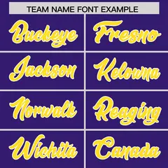 Purple Gold White Side Stripe Authentic Football Jersey 3