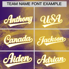 Purple Gold White Skeleton Graffiti Baseball Jersey 3