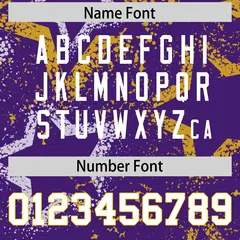 Purple Gold-White Star Graffiti Pattern Football Jersey 4