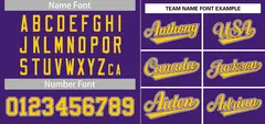Purple Gold-White Stripe Raglan Baseball Jersey 3