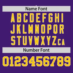 Purple Gold-White Stripe Raglan Two-Button Softball Jersey 4