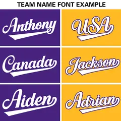 Purple Gold-White Two Tone Split Letterman Varsity Jacket 7