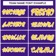Purple Gold-White Varsity Full-Snap Letterman Jacket 3