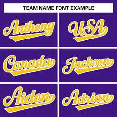 Purple Gold-White Varsity Full-Snap Letterman Jacket 3