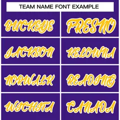 Purple Gold-White Varsity Full-Snap Letterman Jacket 5