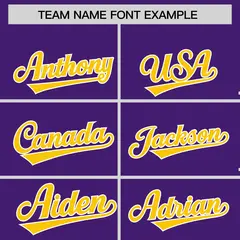 Purple Gold-White Varsity Full-Zip Raglan Letterman Bomber Jacket 3