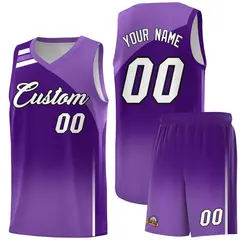 Purple Gradient Basketball Jersey Sets