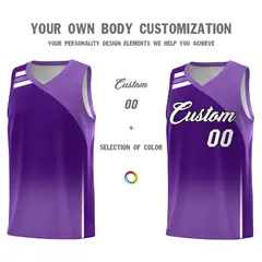 Purple Gradient Basketball Jersey Sets 3