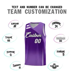 Purple Gradient Basketball Jersey Sets 4