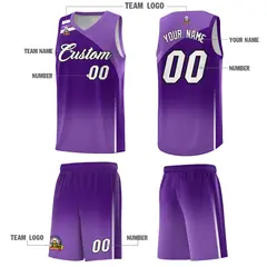 Purple Gradient Basketball Jersey Sets 5