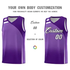 Purple Gradient Basketball Jersey Sets 3