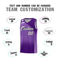 Purple Gradient Basketball Jersey Sets 4