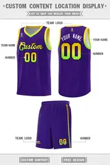 Purple Gradient Font Sports Uniform Basketball Jersey 2