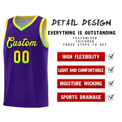 Purple Gradient Font Sports Uniform Basketball Jersey 4