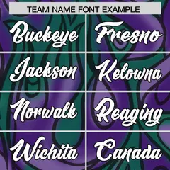 Purple Graffiti Pattern Authentic Football Jersey 3