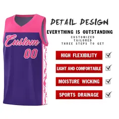 Purple Graffiti Side Pattern Basketball Jersey 2