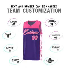 Purple Graffiti Side Pattern Basketball Jersey 4