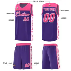 Purple Graffiti Side Pattern Basketball Jersey 5