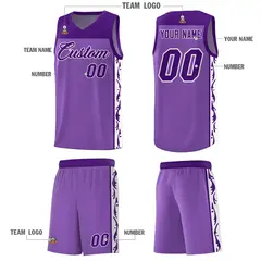 Purple Graffiti Side Pattern Basketball Jersey 5