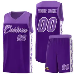 Purple Graffiti Side Pattern Basketball Jersey