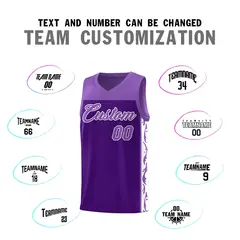 Purple Graffiti Side Pattern Basketball Jersey 4