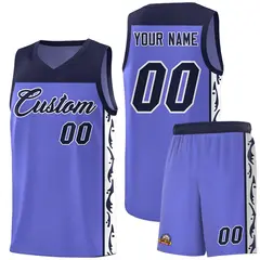 Purple Graffiti Side Pattern Basketball Jersey 1