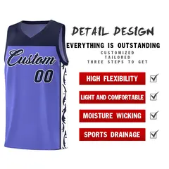 Purple Graffiti Side Pattern Basketball Jersey 2