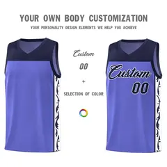 Purple Graffiti Side Pattern Basketball Jersey 3