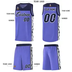 Purple Graffiti Side Pattern Basketball Jersey 5