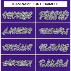 Purple Gray-Black Classic Varsity Full-Snap Letterman Jacket 3
