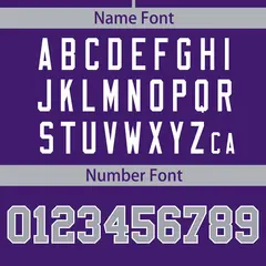 Purple Gray Full Button Classic Baseball Jersey 4