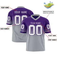 Purple Gray Gradient Fashion Authentic Football Jersey 2