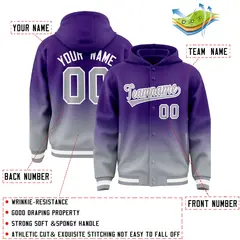Purple Gray Gradient Letterman Varsity Jacket Hoodie 4
