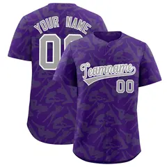 Purple Gray Graffiti Pattern Baseball Jersey 1