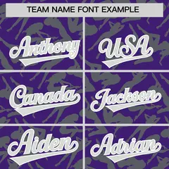 Purple Gray Graffiti Pattern Baseball Jersey 3