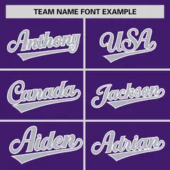 Purple Gray Horizontal Stripe Pullover Baseball Jersey 3