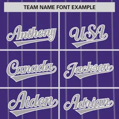 Purple Gray Pinstripe Two-tone Side Baseball Jersey 3