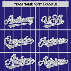 Purple Gray Pinstripe Two-tone Side Baseball Jersey 3