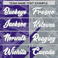 Purple Gray Split Lightning Pattern Football Jersey 3