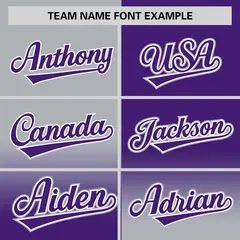 Purple Gray Symmetrical Gradient Authentic Baseball Jersey 3