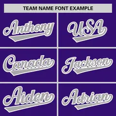 Purple Gray Thorns Ribbed Authentic Classic Baseball Jersey 3