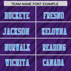 Purple Gray Tiger Stripe Graffiti Pattern Football Jersey 3