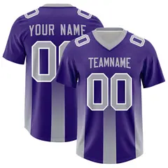 Purple Gray Vertical Gradient Stripe Team Football Jersey 1
