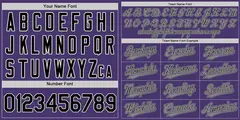Purple Gray-White Classic Authentic Baseball Jersey 3