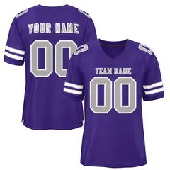 Purple Gray-White Classic Style Authentic Football Jersey