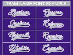 Purple Gray-White Classic Style Hockey Jersey 3