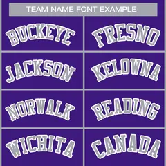 Purple Gray-White Classic Style Hockey Jersey 3
